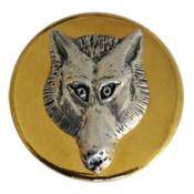 Bouton bicolore Tête de loup
