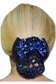Barette à cheveux fleur satin noire