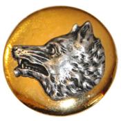 Bouton bicolore Tête de Loup profil